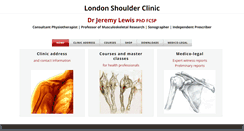 Desktop Screenshot of londonshoulderclinic.com