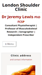 Mobile Screenshot of londonshoulderclinic.com