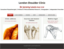 Tablet Screenshot of londonshoulderclinic.com